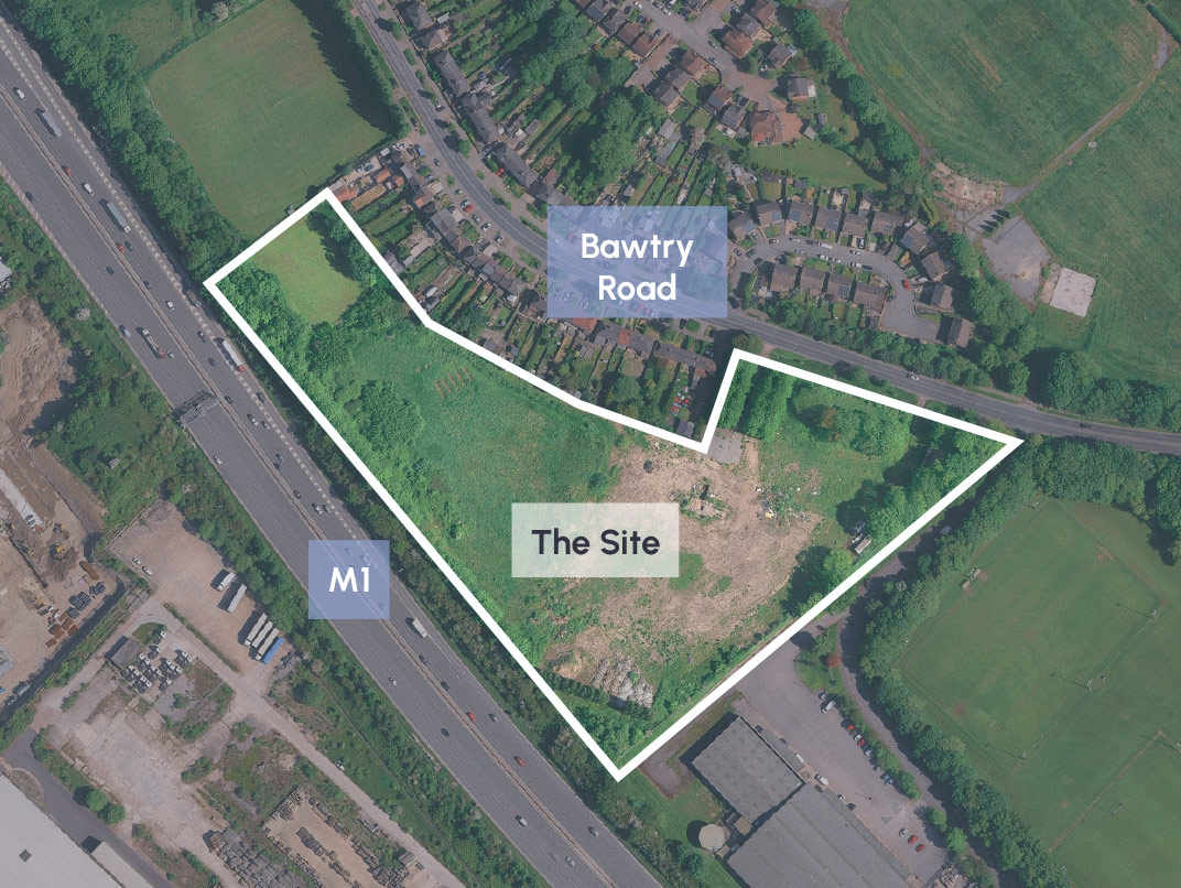 aerial photograph of the site