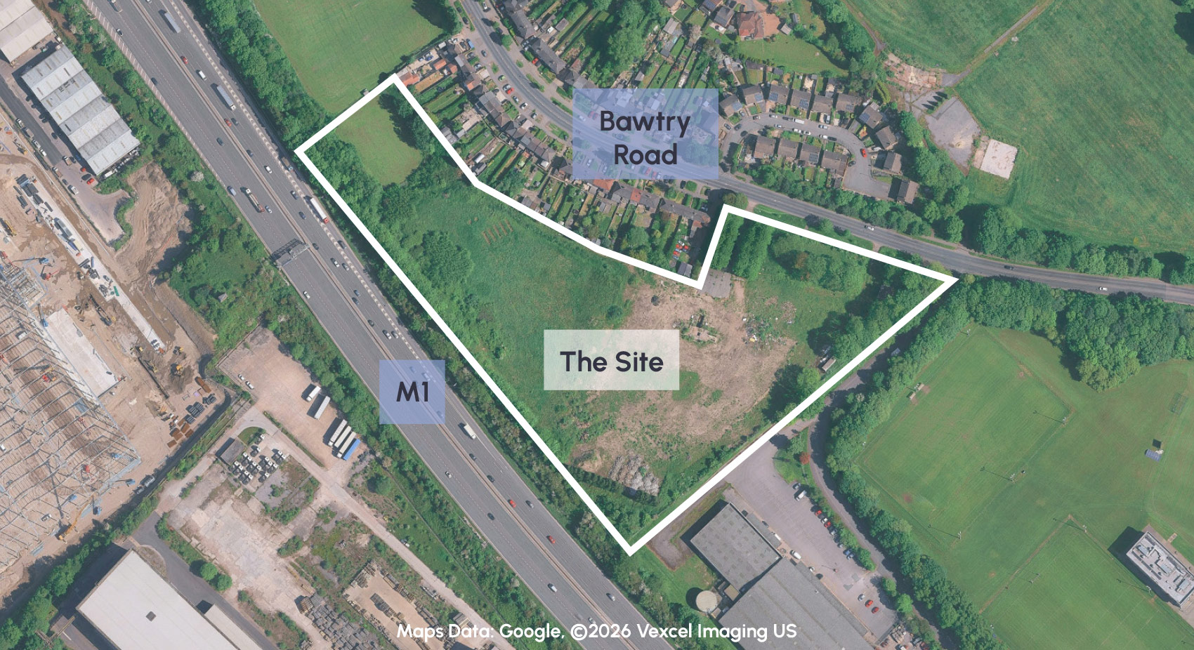 aerial photograph of the site