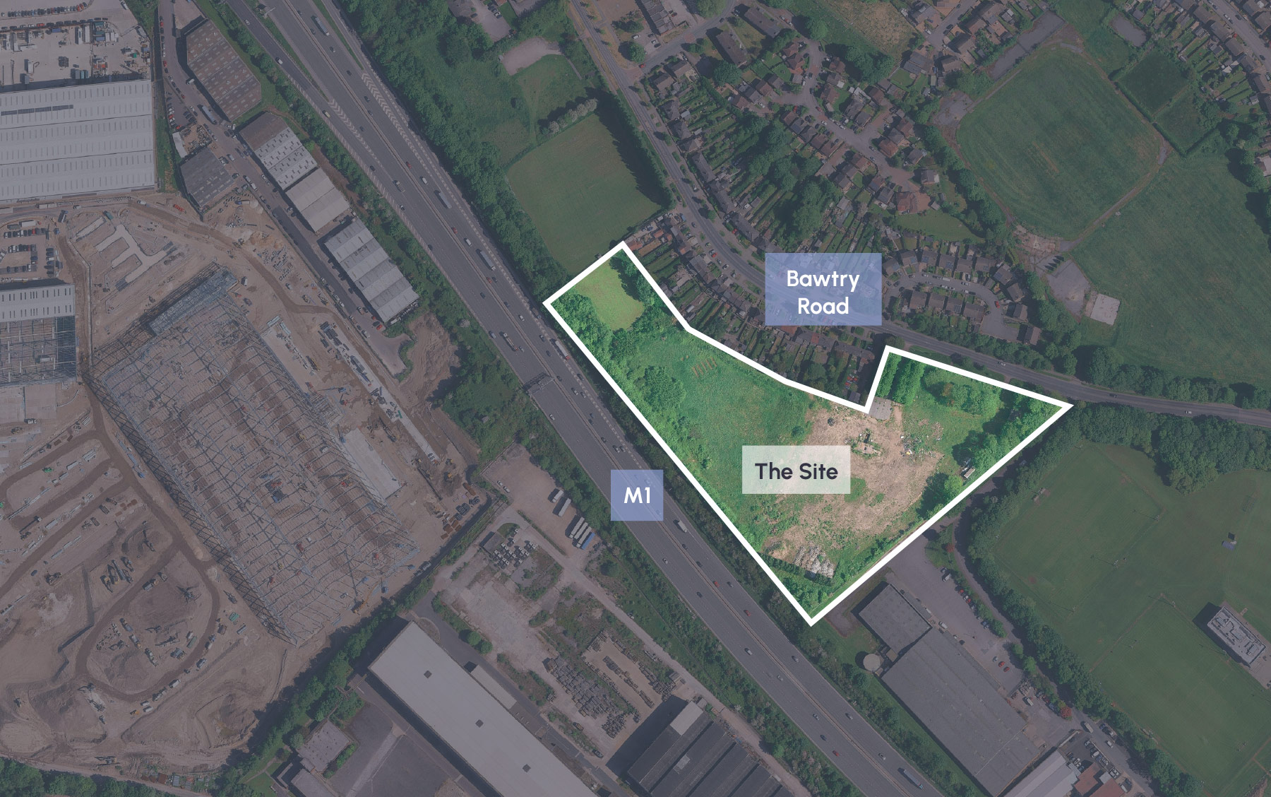 aerial photograph of the site