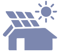 solar panels. icon